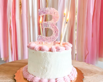 Cake Topper/ Glitter Cake Topper/ Custom Cake Topper/ Birthday Topper/ Cake Numbers