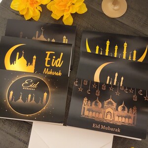 Eid Mubarak Greeting Card Pack of 6 - Variety Pack Ramadan Islamic Gift