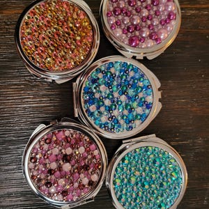 Rhinestoned Pocket Mirror