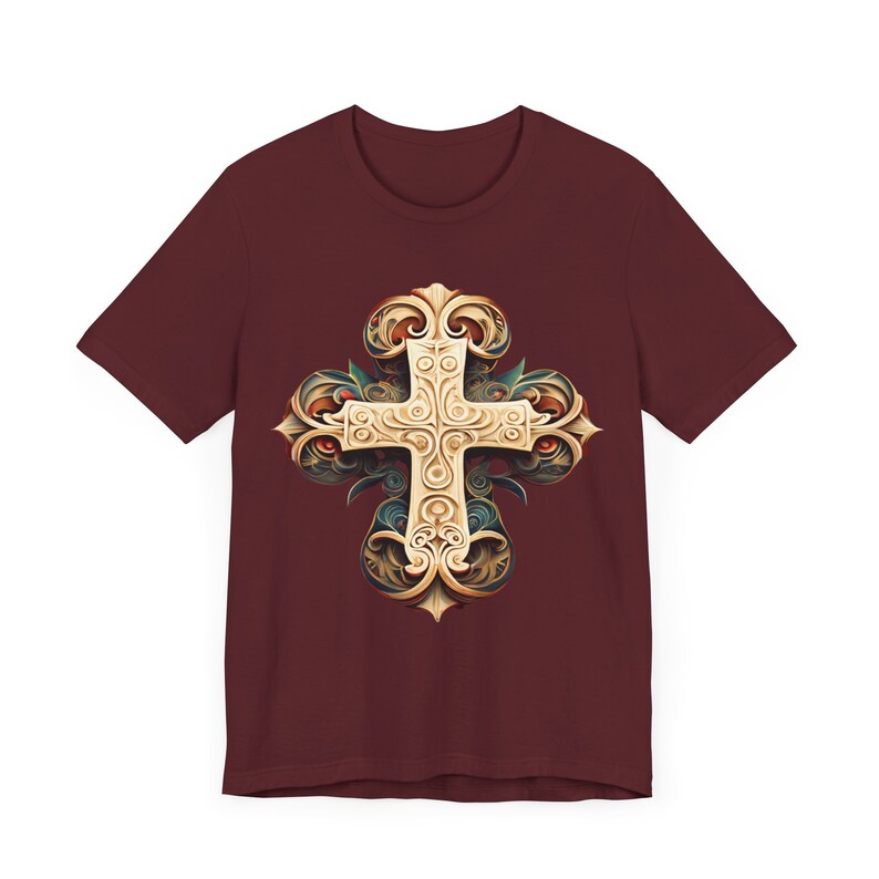 Christian Cross T-shirt, Graphic Design Cross T-shirt, Catholic Cross T ...