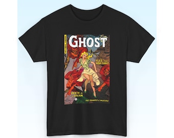 Ghost Comic Book Cover Unisex T-Shirt, Vintage Graphic Image Shirt, Gift for Comic Book Lovers, Halloween Apparel, Comic Con T-Shirt