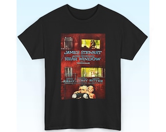 Alfred Hitchcock Movie Poster T-Shirt, Rear Window T-Shirt, Vintage Film Shirt, Retro Movie Apparel, Gift for Film Lovers S-5XL