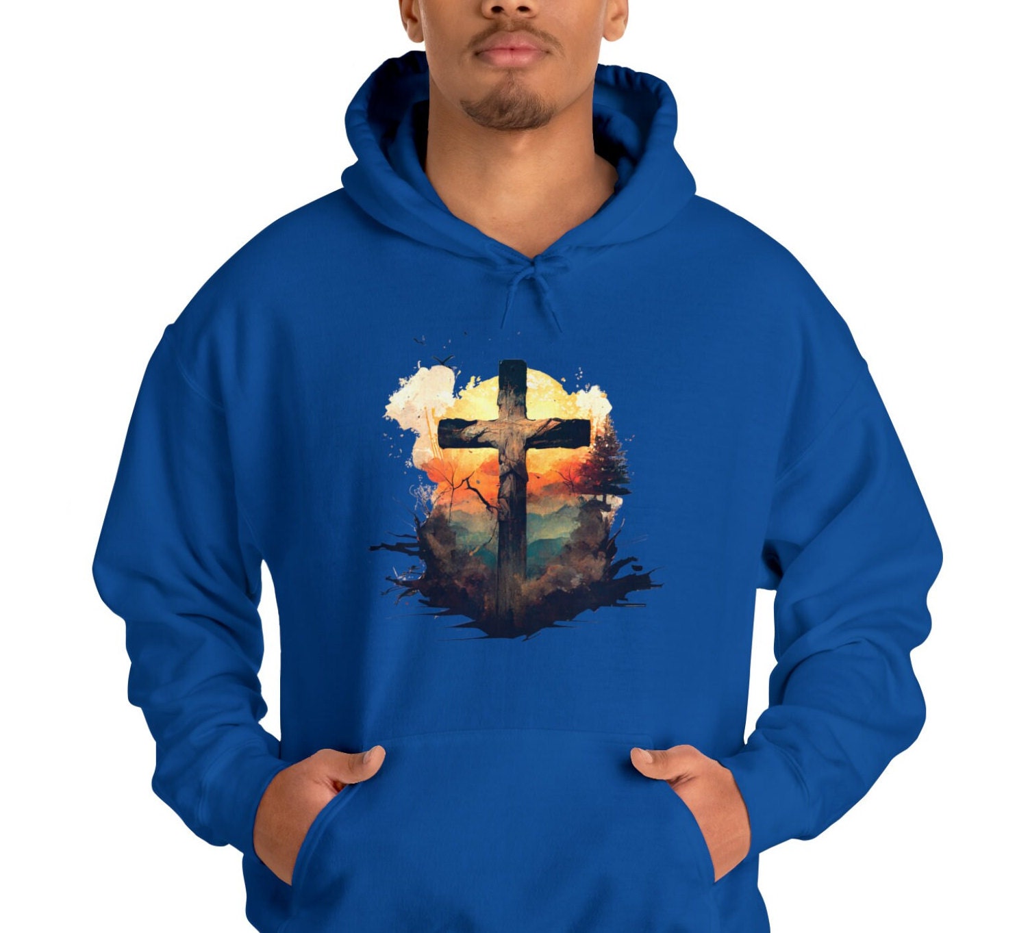 Cross Hoodie Sweatshirt, Christian Cross Hoodie, Christian Sweatshirt