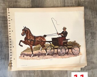 Vintage Horse Print by Ole Larsen (Set 2)