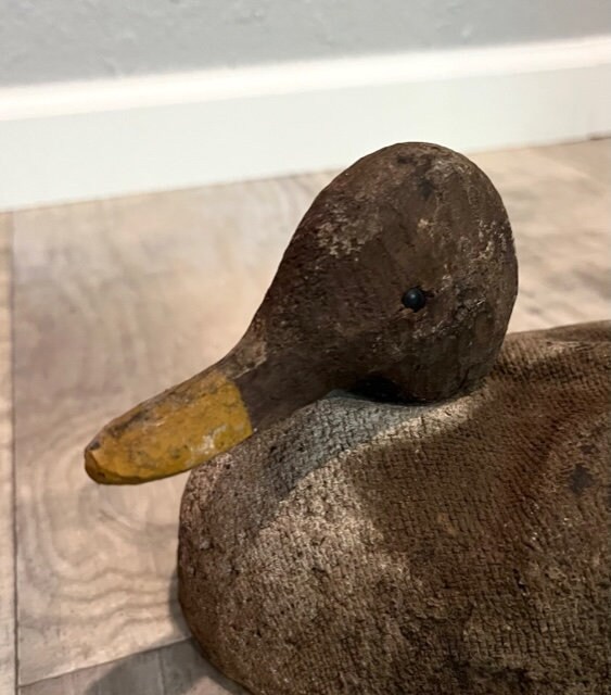 Antique Canvas Duck Decoy Etsy