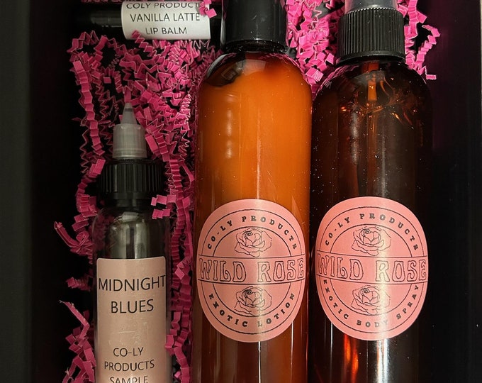 Wild Rose lotion and body spray gift box set