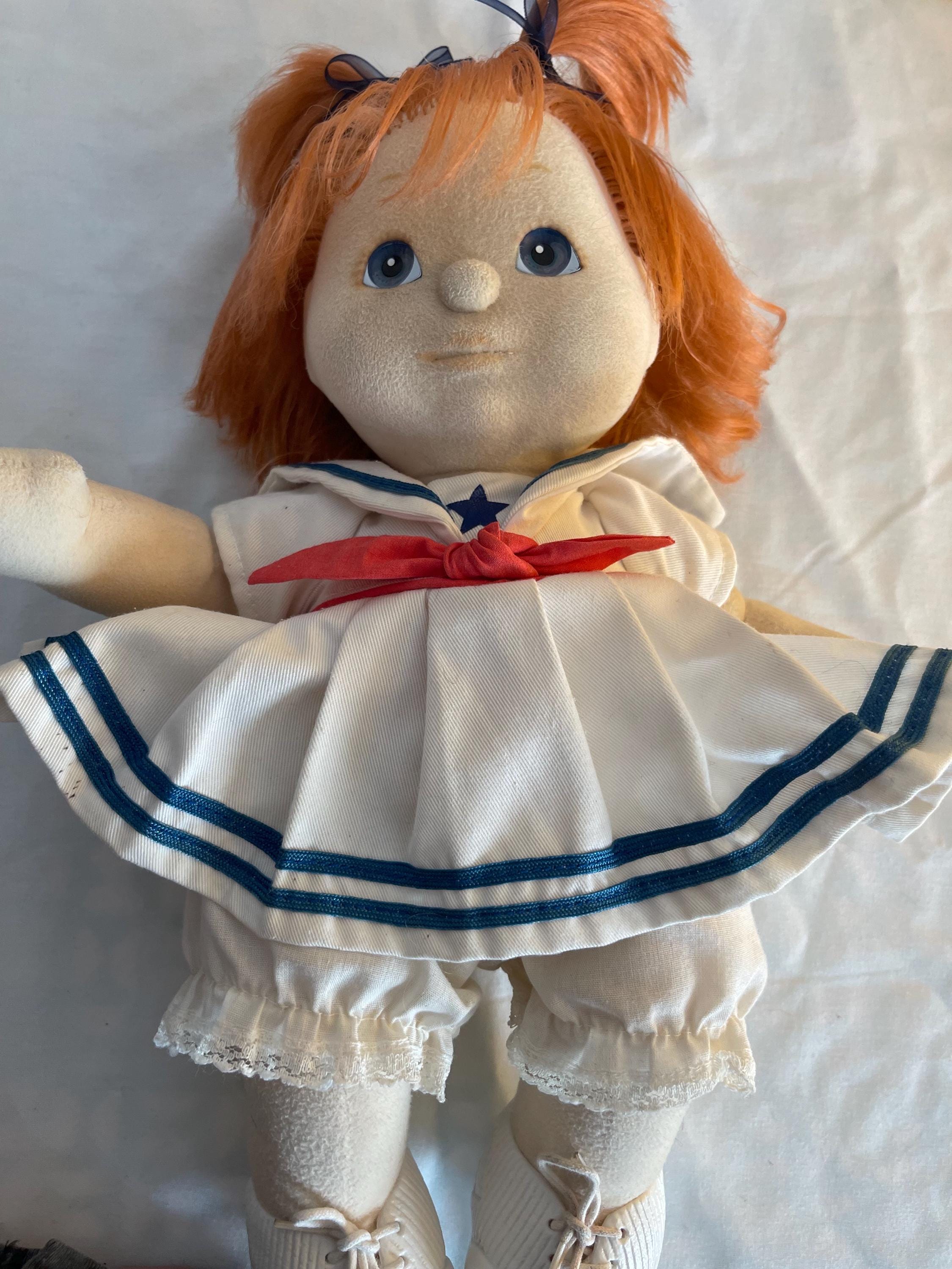 Vintage Mattel My Child Girl Doll Red Hair & Blue Eyes Sailor Dress 1985 -  Etsy