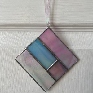 Iridescent Stained Glass Suncatcher - Unique Art, Home Decor & Gift