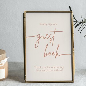 Cursive Guestbook Sign Printable for Weddings and Events Kindly Sign ...