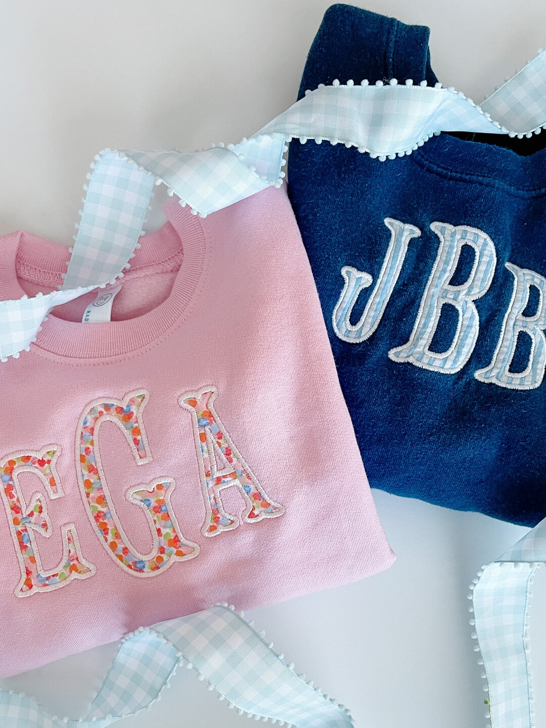 Applique Toddler Monogram Sweatshirt, Initials Sweatshirt Etsy
