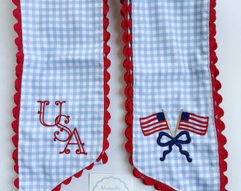 Patriotic Embroidered Wreath Sash