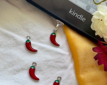 Chili Pepper Spicy Ereader Kindle Charms Dust Plugs Sweet and Spicy Reader Gifts Accessories