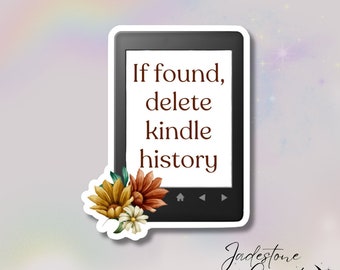 If found please delete kindle history holographic kindle ereader stickers