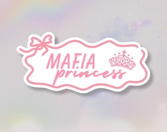 Holographic Spicy Bookish Kindle Sticker “Mafia Princess”