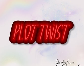 Holographic Bookish Kindle Ereader Sticker Book  “Plot Twist”
