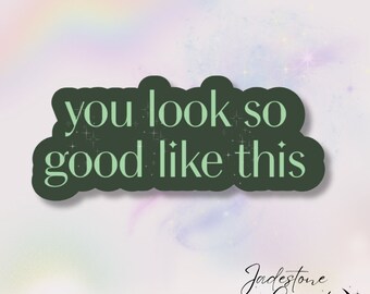 Holographic Bookish Kindle Sticker "you look so good like this"