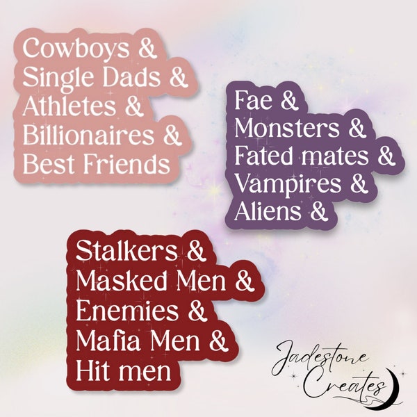 Romance Novel Men Holographic Sticker: Spicy Book Lover Kindle Decal