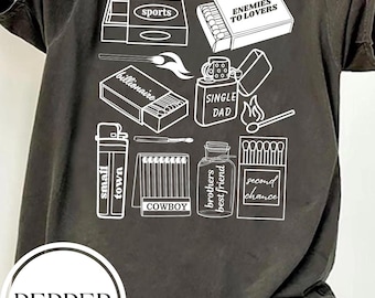 Matchbox Trope Comfort Colors T-Shirt: Bookish Romance Reader Merch