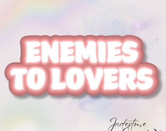 Holographic Bookish Kindle Ereader Sticker Book boyfriend quote trope “Enemies to Lovers”