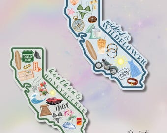 Sarah Bailey California Book Icons Sticker