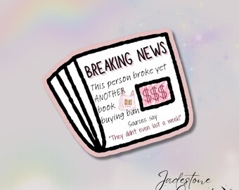 Breaking News holographic kindle ereader sticker