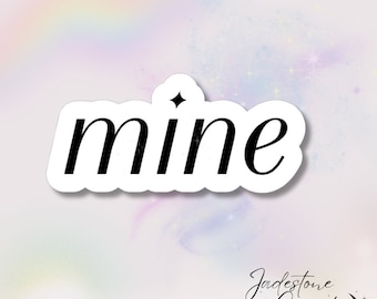 Holographic Spicy Bookish Kindle Sticker "Mine"