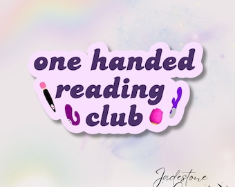 Holographic Spicy Kindle Sticker “one handed reading club”