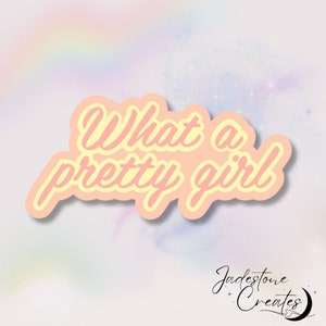 Holographic Bookish Kindle Ereader Sticker Book boyfriend quote “What a pretty girl”