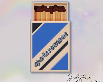 Sports Romance Matchbook Sticker: Holographic Book Lover Decal
