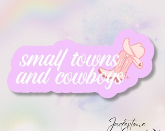 Small Towns & Cowboys Holographic Sticker: Booktok Romance