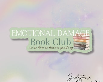 Emotional Damage Book Club holographic kindle ereader sticker