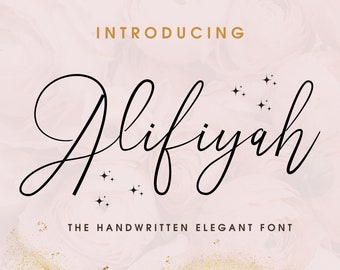 Alifiyah Schrift - Handgeschriebene Skriptschrift, Cricut Schrift, Bauernhaus Schrift, Schriften für Cricut, moderne Kalligraphie, Hochzeitsschrift, Procreate Schrift
