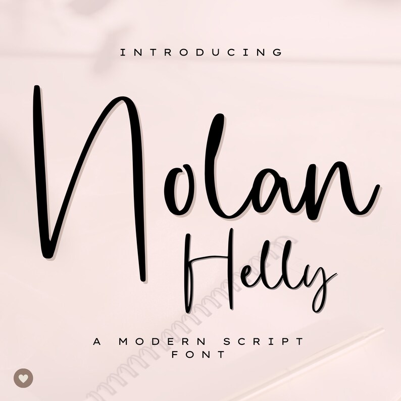 Nolan Helly Font-Handlettered Schriftart, handschriftliche Schriftart, Kalligraphie-Schriftart, Skript-Schriftart, Cricut, Procreate, Canva, Hochzeit, Marke für kommerzielle Nutzung Bild 1