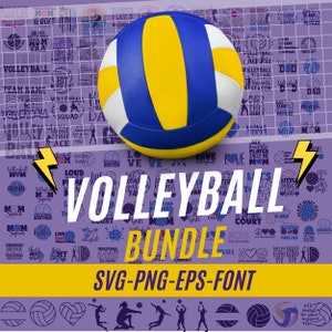 The Ultimate Volleyball Svg Bundle, Font Png Dxf Eps, Pacote de design de camisa de time de vôlei, Time de vôlei, Cricut Cut, Silhueta, Esportes