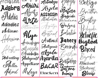 Die ultimativen 330 Schriftarten - Schriftenpaket ttf Herzschriftart, Cricut, Canva-Schriftart, Schreibschrift, Digitale Schriften, Procreate Schriften, Handwerksschrift