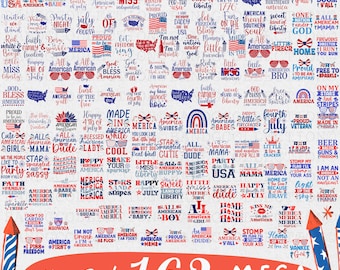 4th of July SVG Bundle, 160 Designs July 4th SVG, fourth of July svg, Independence day svg, patriotic svg, America svg USA Flag svg Cut file