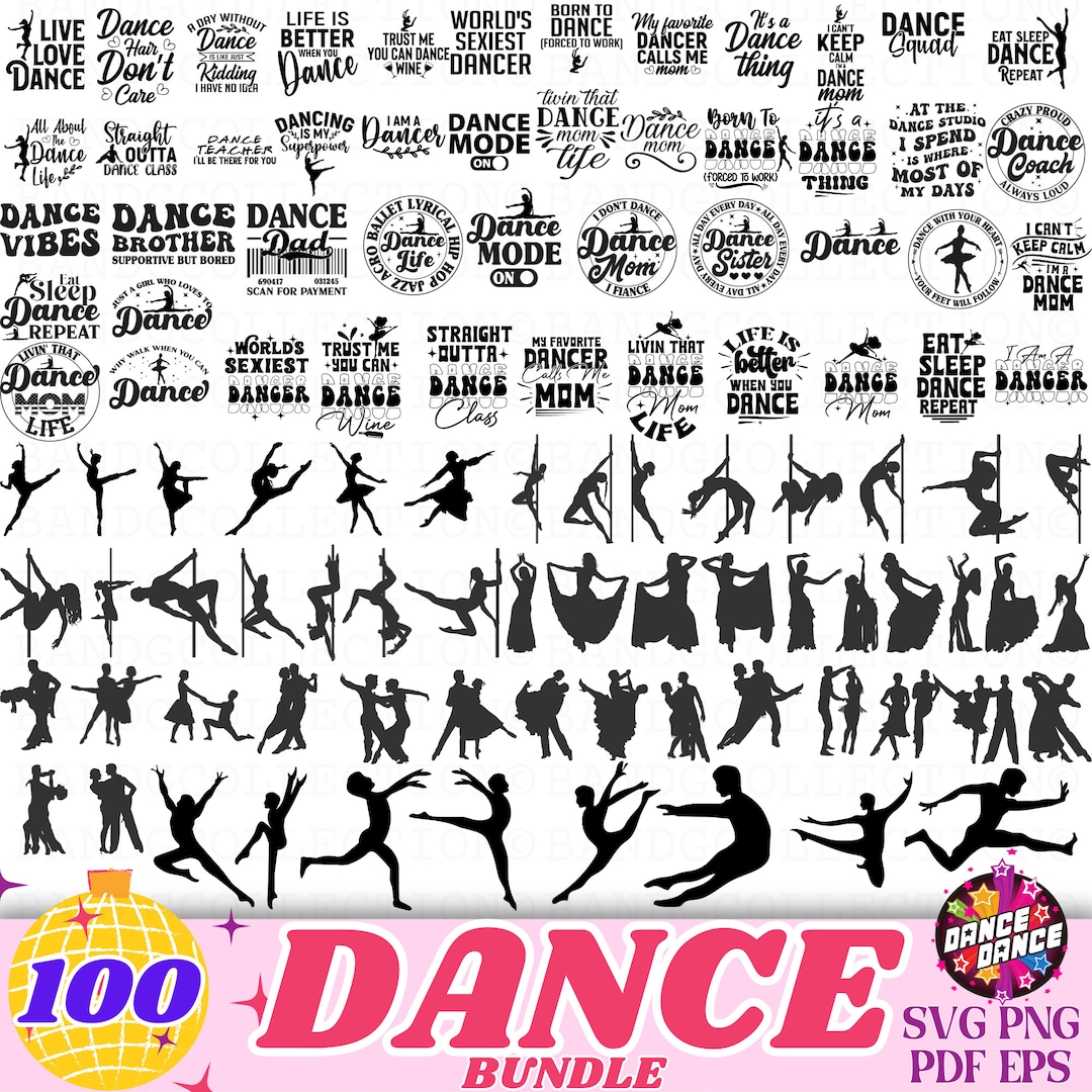 Dance Svg Bundle 100 Dance Silhouette Dance Svg Bundle Dance Vector ...