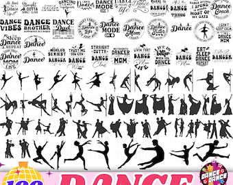 Dance Svg Bundle 100 Dance Silhouette Dance Svg Bundle Dance Vector Dance Clipart Dance Design Ballroom Dance Mom Belly dance retro svg