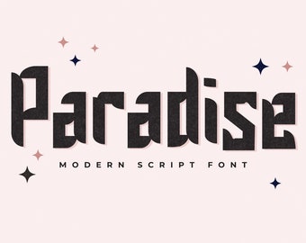 Paradise886 Font-Handletter-Schriftart, handgeschriebene Schriftart, Kalligraphie-Schriftart, Skript-Schriftart, Cricut, Procreate, Canva-Hochzeit, Marke für kommerzielle Nutzung