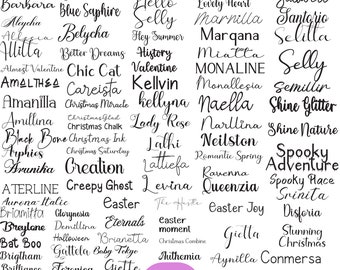 Las 200 fuentes definitivas: paquete de fuentes (ttf, otf, Heart), Cricut, Canva, Script, Digital, Procreate y Crafting.