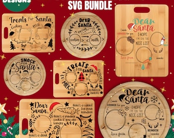 Paquete SVG PNG de bandeja de Papá Noel, SVG de Navidad, bandeja de Papá Noel, plato de Papá Noel, svg de galletas de leche de Papá Noel, svg de galletas para Papá Noel, svg de zanahoria