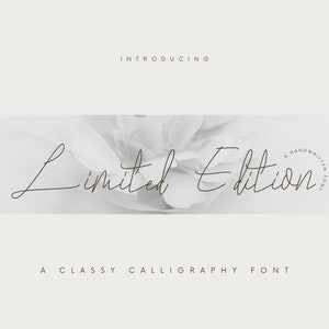 Limited Edition Font- Handwritten Signature Script Font, Cursive Font, Cricut Font Fonts for Cricut Procreate Font Modern Font swash font
