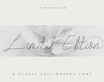 Limited Edition Font- Handwritten Signature Script Font, Cursive Font, Cricut Font Fonts for Cricut Procreate Font Modern Font swash font