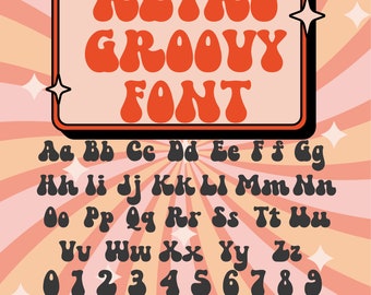 Retro GROOVY FONT SVG, Retro Alphabet Svg, Vintage Font Svg, Groovy Alphabet Svg, Retro ClipArt, Retro Font Svg, Groovy ClipArt, Font Svg