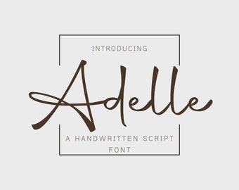 Handwritten Signature Script Font, Cursive Font, Cricut Font, Fonts for Cricut, Procreate Font, Modern Font