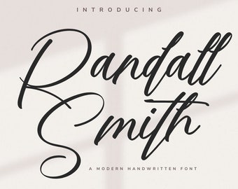 Script Font SVG OTF Font svg Wedding font Cricut Canva Font Calligarphy Digital Fonts Procreate Invitation Crafting Font- Randall Smith Font