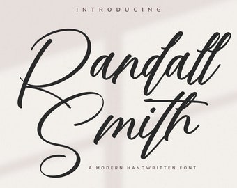 Skript-Schriftart SVG OTF-Schriftart SVG Hochzeitsschriftart Cricut Canva-Schriftart Calligarphy Digitale Schriftarten Procreate Invitation Crafting-Schriftart - Randall Smith-Schriftart