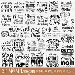 Mom svg bundle Designs | mothers day svg | mom life svg | mama svg | blessed mama svg | mom of boys girls svg | mom quotes png dxf digital