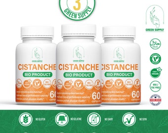 PRO PACK : 3 x Cistanche Capsules 500mg extrait naturel de haute qualité végétarienne.