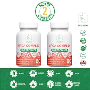 START PACK: 2 x Maca Complex Maca Root + Black Maca high quality natural vegetarian extract.